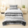 thumbnail image 1 of Homewish Retro Abstract Stripes Twin Comforter Sets,Vintage Geometric Art Bedding Set,Gray,Reversible,2-Piece,1 Comforter and 1 Pillowcase, 1 of 7