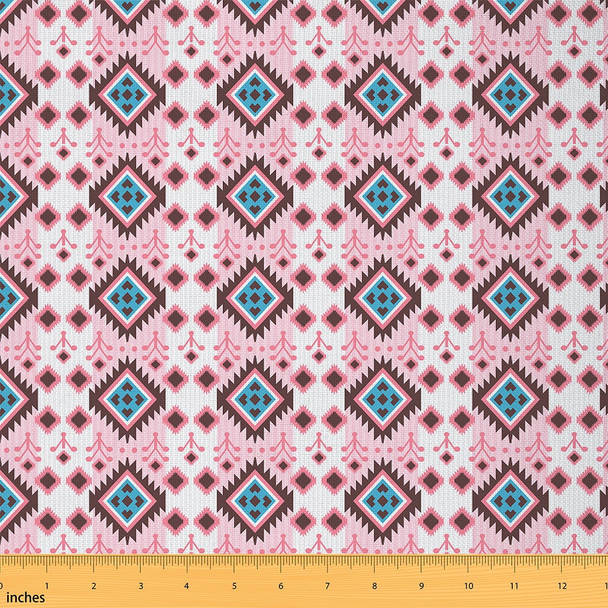 Homewish Retro Aztec Fabric by the Yard 1 Yard,Boho Geometric Home