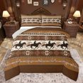 thumbnail image 1 of Homewish Retro Bohemian Aztec Bedding Comforter Set for Adult, Tribal Triangle Abstract Twin Comforter Sets, Cowgirl Cowboy Reversible Bedding Set, Breathable Home Decor, 2-Piece, 1 of 8