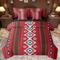thumbnail image 1 of Homewish Retro Boho Aztec 7-Piece Twin Bedding Sets,Vintage Striped Rhombus Bedding Comforter Set,Red Cyan Beige Sheet Sets For Adults,Super Cozy Room Decor Reversible, 1 of 8