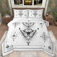 thumbnail image 1 of Homewish Retro Boho Moth Full Size Comforter Sets,Bohemain Style Bedding Comforter Set,Gothic Moon Print Bedding Sets For Girls Kids,Ultra Soft Home Decor Reversible,3-Piece, 1 of 8