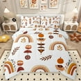 thumbnail image 1 of Homewish Retro Boho Rainbow Bedding Comforter Set,Bohemian Theme Twin Comforter Sets,Brown White Bedding Set For Girls,Super Cozy Room Decor Reversible,2pcs, 1 of 8