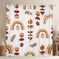 thumbnail image 1 of Homewish Retro Boho Rainbow Black Out Curtains,Bohemian Theme Curtains Pack of 2 (42x63 Each),Brown White Bedroom Curtains For Girls,Super Cozy Room Decor, 1 of 6