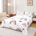 thumbnail image 1 of Homewish Retro Boho Rainbow Full Size Sheets,Cute Flower Floral Bed Sheets,Brown Stars Pattern Sheet Sets For Girls,Super Cozy Room Decor,4 Pieces, 1 of 7