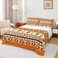 thumbnail image 1 of Homewish Retro Boho Tribal Queen Sheet Sets,Rustic Farmhouse Horse Flat Sheet,Beige Orange Queen Fitted Sheet For Boy Kids,Ultra Soft Home Decor,4pcs, 1 of 7