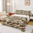 thumbnail image 1 of Homewish Retro Camo Camouflage Queen Sheet Sets,Rustic Farmhouse Flat Sheet,Green Brown Beige Queen Fitted Sheet For Teens,Microfiber Bedroom Decor,4 Pieces, 1 of 7