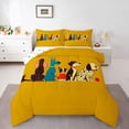 thumbnail image 1 of Homewish Retro Cartoon Dog Full Size Comforter Sets,Yellow Bedding Comforter Set,Polkadot Reversible,3pcs,1 Comforter and 2 Pillowcases, 1 of 7