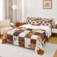 thumbnail image 1 of Homewish Retro Cattle Hide Full Size Sheets,Country Farmhouse Lodge Bed Sheets,Brown Beige White Sheet Sets For Teens,Super Cozy Room Decor,4pcs, 1 of 7