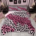 thumbnail image 1 of Homewish Retro Cheetah Pattern Bedding Comforter Set,Jungle Leopard Print Twin Comforter Sets,Pink Black Bedding Set For Men Women,Luxury Bedroom Decor Reversible,2 Pieces, 1 of 8