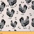 thumbnail image 1 of Homewish Retro Chicken Fabric by the Yard 3 Yard,Rustic Farmhouse Cabin Sewing Fabric,Farm Animal Room Decor Fabric by the Yard For Adults,Ultra Soft Home Decor, 1 of 6