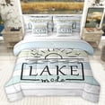 thumbnail image 1 of Homewish Retro Cottage Twin Bedding Sets 7-Piece for Female Men Adults,Lake House Bedding Comforter Set Microfiber,Rustic Vintage Cabin Breathable Sheet Sets,Super Cozy Room Decor,Reversible, 1 of 8