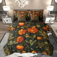 thumbnail image 1 of Homewish Retro Country Floral 7-Piece Twin Bedding Sets,Natural Botanical Bedding Comforter Set,Orange Black Sheet Sets For Men Women,Microfiber Bedroom Decor Reversible, 1 of 8