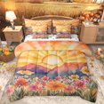 thumbnail image 1 of Homewish Retro Country Floral 7-Piece Twin Bedding Sets,Natural Landscape Bedding Comforter Set,Orange Sunset Sheet Sets For Kids,Luxury Bedroom Decor Reversible, 1 of 9