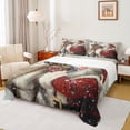 thumbnail image 1 of Homewish Retro Danta Claus Bed Sheets,Brown Christmas Reindeer King Sheets,Merry Xmas Sheet Set For Men Women,Ultra Soft Home Decor,4pcs, 1 of 7