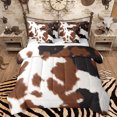 thumbnail image 1 of Homewish Retro Farm Cowhide 7-Piece Bedding Comforter Set,Rustic Farmhouse Cabin King Bedding Sets,Brown Black Bed Sheets For Men Women,Ultra Soft Home Decor Reversible, 1 of 9
