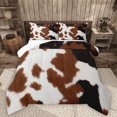 thumbnail image 1 of Homewish Retro Farm Cowhide Bedding Comforter Set,Rustic Farmhouse Cabin Twin Comforter Sets,Brown Black Bedding Set For Men Women,Ultra Soft Home Decor Reversible,2-Piece, 1 of 9