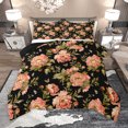 thumbnail image 1 of Homewish Retro Floral Full Size Comforter Sets,Natural Plant Bedding Comforter Set,Pink Black Bedding Sets For Kids,Ultra Soft Home Decor Reversible,3 Pieces, 1 of 8