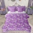 thumbnail image 1 of Homewish Retro Flower Paisley 7-Piece Twin Bedding Sets,Boho Bohemain Style Bedding Comforter Set,Purple Floral Sheet Sets For Men Women,Microfiber Bedroom Decor Reversible, 1 of 8