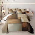 thumbnail image 1 of Homewish Retro Geometric Plaid Twin Quilt Set,Abstract Artwork Twin Coverlet Set,2-Piece, 1 of 7