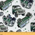 thumbnail image 1 of Homewish Retro Green Truck Fabric by the Yard 1 Yard,Construction Vehicles Home Decor Fabric by the Yard,Off-Road Vehicle Sewing Fabric For Boys Kids,Super Cozy Room Decor, 1 of 6