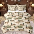 thumbnail image 1 of Homewish Retro Mallard 7-Piece Twin Bedding Sets,Rustic Farmhouse Cabin Bedding Comforter Set,Brown Green Sheet Sets For Kids,Super Cozy Room Decor Reversible, 1 of 8