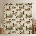 thumbnail image 1 of Homewish Retro Mallard Blackout Curtains Set of 2 (52x84 Each),Rustic Farmhouse Cabin Window Curtains,Brown Green Curtains and Drapes For Kids,Super Cozy Room Decor, 1 of 6