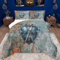 thumbnail image 1 of Homewish Retro Medieval Knight 3 Pieces Queen Comforter Set for Boys Girls,Vintage Soldier Sword Ultra Soft Bedding Sets,Chic Floral Flower Bedding Comforter Set Breathable, 1 of 8