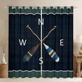 thumbnail image 1 of Homewish Retro Paddle Black Out Curtains for Female Men Adults,Lake House Curtains Pack of 2 (42x63 Each),Rustic Vintage Cabin Bedroom Curtains,Super Cozy Room Decor, 1 of 6