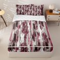 thumbnail image 1 of Homewish Retro Red Zipper Queen Comforter Set with Fitted Sheet and 2 Pillowcases,Contemporary Aesthetic Zipper Bedding Set,Reversible,4pcs, 1 of 8