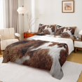 thumbnail image 1 of Homewish Retro Rustic Cowhide Bed Sheets,Western Cowboy King Sheets,Brown Cattle Hide Sheet Set For Men Women,Luxury Bedroom Decor,4-Piece, 1 of 7