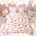 thumbnail image 1 of Homewish Retro Rustic Floral 7 Pieces Bedding Comforter Set,Spring Natural Theme Full Bedding Set,Pink White Fitted Sheet Flat Sheet For Girls Boys,Luxury Bedroom Decor Reversible, 1 of 8