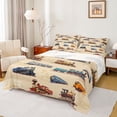 thumbnail image 1 of Homewish Retro Steam Train Bed Sheets,Vehicle Train King Sheets,Railway Truck Sheet Set For Boys,Microfiber Bedroom Decor,4-Piece, 1 of 7