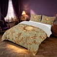 thumbnail image 1 of Homewish Retro Sun Print Duvet Cover Queen, Tropical Blossoms Queen Bedding, Gray Reversible 3 Pieces, 1 Duvet Cover and 2 Pillowcases, 1 of 6