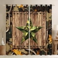 thumbnail image 1 of Homewish Retro Texas Stars Black Out Curtains,Rustic Western Farmhouse Curtains Pack of 2 (42x63 Each),Brown Green Bedroom Curtains For Bots Kids,Microfiber Bedroom Decor, 1 of 6