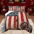 thumbnail image 1 of Homewish Retro US Flag Bedding Comforter Set for Child, Rustic Farmhouse Twin Comforter Sets, Countryside Theme Bedding Set, Super Cozy Room Decor, 2-Piece, 1 of 8
