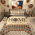 thumbnail image 1 of Homewish Retro Vintage Bedding Comforter Set 2pcs for Teens Adults,Cottage Cabin Twin Comforter Sets Microfiber,Geometric Plaid Grid Breathable Bedding Set,Breathable Home Decor,Reversible, 1 of 9