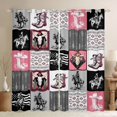 thumbnail image 1 of Homewish Retro Western Cowgirl Black Out Curtains,Rustic Bull Skull Curtains Pack of 2 (42x63 Each),Vintage Bohemian Tribal Bedroom Curtains For Girls Kids,Microfiber Bedroom Decor, 1 of 6
