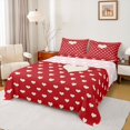 thumbnail image 1 of Homewish Romantic Love Letter Full Size Sheets for Teens, Cartoon Love Heart Bed Sheets, Valentine's Day Sheet Sets, Microfiber Bedroom Decor, 4pcs, 1 of 7