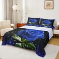 thumbnail image 1 of Homewish Romantic Valentine'S Day Full Size Sheets,Country Floral Rose Bed Sheets,Dreamy Blue Black Sheet Sets For Adult,Super Cozy Room Decor,4 Pieces, 1 of 7