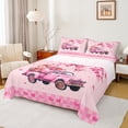 thumbnail image 1 of Homewish Romantic Valentine'S Day Twin Sheet Sets,Love Balloon Rose Twin Fitted Sheet,Pink Tairy Tale Theme 03 For Girl Teens,Microfiber Bedroom Decor,3 Pieces, 1 of 7