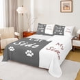 thumbnail image 1 of Homewish Romantic Valentine'Day Twin Sheet Sets, Grey White Kids Twin Fitted Sheet, 3pcs, 1 of 7