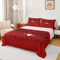 thumbnail image 1 of Homewish Romantic Valentines Day Full Size Sheets, Couple Anniversary Bed Sheets, Cartoon Love Heart Sheet Sets, Ultra Soft Bedroom Decor, 4pcs, 1 of 7