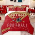 thumbnail image 1 of Homewish Rugby Football Sport Bedding Comforter Set,Kids Ball Gamer Twin Comforter Sets,Red Helmet Bedding Set For Men Women,Breathable Home Decor Reversible,2pcs, 1 of 8