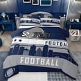 thumbnail image 1 of Homewish Rugby Game Lovers Queen Comforter Set,Football Sport City Bedding Sets,Grey White Blue Bedding Comforter Set For Teens,Breathable Home Decor Reversible,3 Pieces, 1 of 8