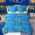 thumbnail image 1 of Homewish Rugby Gamer 7-Piece Twin Bedding Sets,Football Sports Game Bedding Comforter Set,Yellow Blue Black Sheet Sets For Kids,Super Cozy Room Decor Reversible, 1 of 8