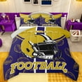 thumbnail image 1 of Homewish Rugby Gamer Bedding Comforter Set,Football Sport Twin Comforter Sets,Yellow Purple Bedding Set For Teens,Luxury Bedroom Decor Reversible,2pcs, 1 of 8