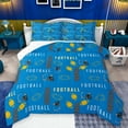 thumbnail image 1 of Homewish Rugby Gamer Full Size Comforter Sets,Football Sports Game Bedding Comforter Set,Yellow Blue Black Bedding Sets For Kids,Super Cozy Room Decor Reversible,3 Pieces, 1 of 8