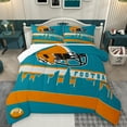 thumbnail image 1 of Homewish Rugby Helmat Bedding Comforter Set,Boys Football Sport Twin Comforter Sets,Cyan Orange Bedding Set For Teens,Microfiber Bedroom Decor Reversible,2pcs, 1 of 8