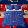 thumbnail image 1 of Homewish Rugby Sport 7-Piece Bedding Comforter Set,Football Helmet King Bedding Sets,Red Blue Bed Sheets For Bosy Kids,Luxury Bedroom Decor Reversible, 1 of 8