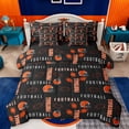 thumbnail image 1 of Homewish Rugby Sport 7pcs Bedding Comforter Set,Football Helmet Queen Bedding Sets,Orange Black Queen Sheet Sets For Bosy Kids,Luxury Bedroom Decor Reversible, 1 of 8